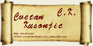 Cvetan Kusonjić vizit kartica